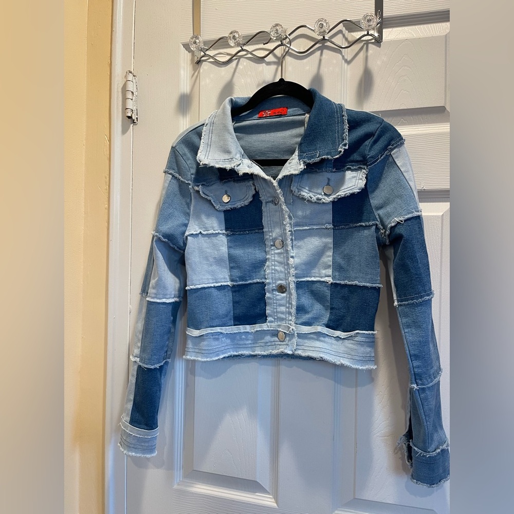 Chic Patchwork Denim Jacket - image 1